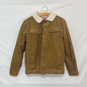 Brooklyn Cloth Sherpa-Lined Corduroy Trucker Jacket (M)